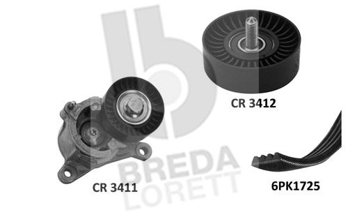 BREDA LORETT V formos rumbuotas diržas, komplektas KCA0022